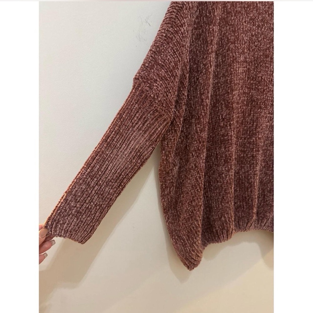 Anthropologie Mauve Floral Embroidered Sweater - Picture 2 of 3